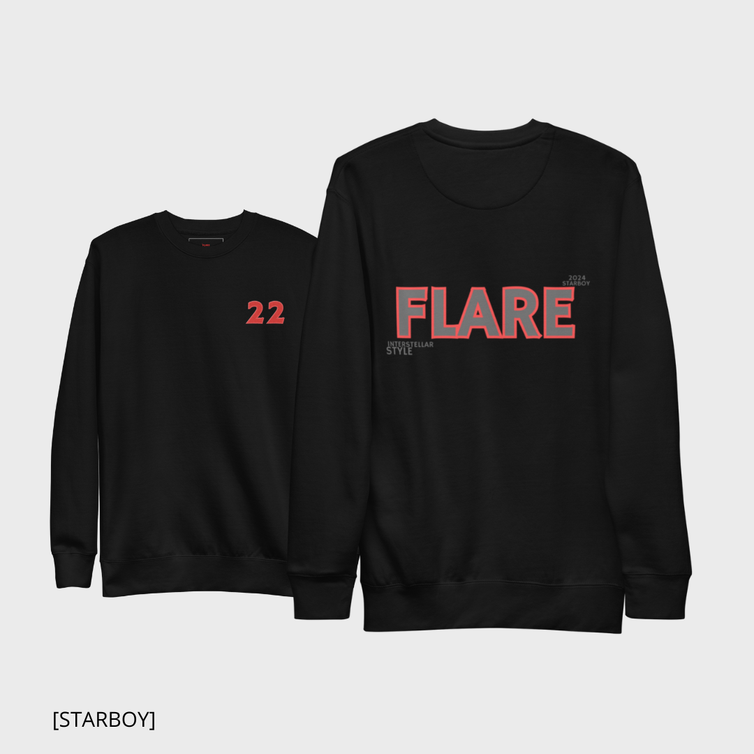 FLARE [STARBOY] (black) sweatshirt (men)