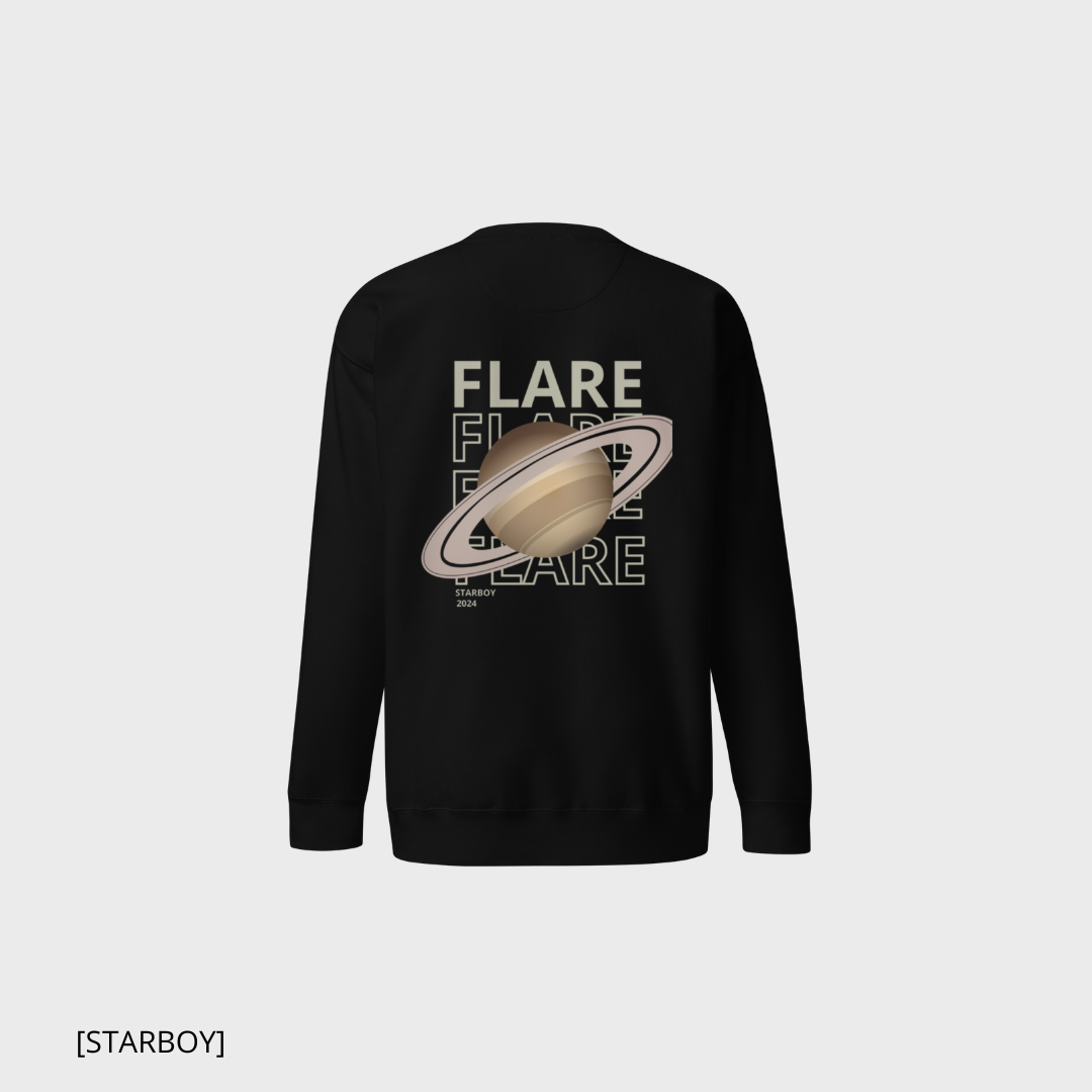 FLARE [STARBOY] (black) sweatshirt (men/women)