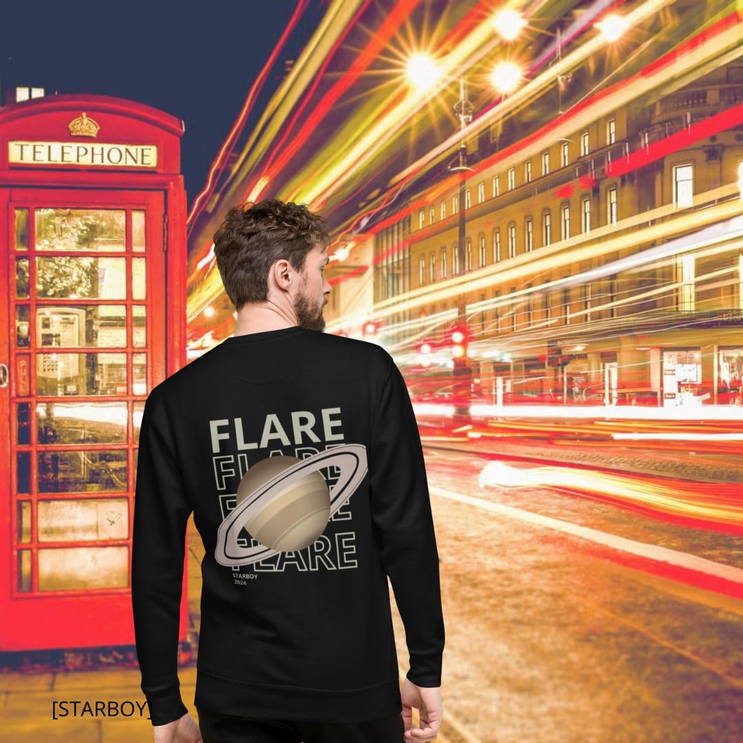 FLARE [STARBOY] (black) sweatshirt (men/women)